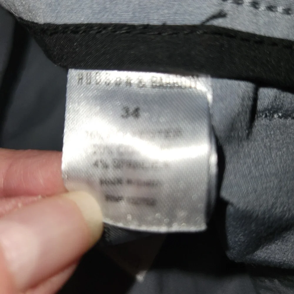 Men's‎ Hudson & Barrow Sz 34 Tech Stretch Shorts Pockets Zip-Fly Gray
